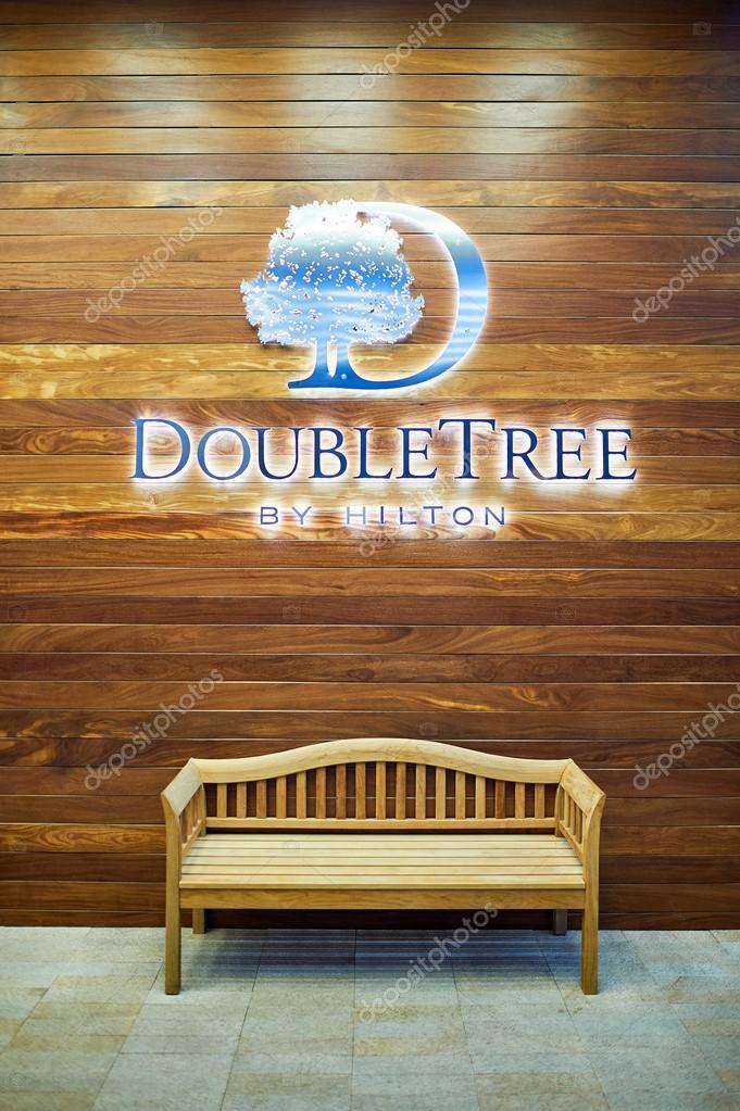 MOSCOW, RUSSIA - MARCH 29, 2015: interior of DoubleTree by Hilton. DoubleTree by Hilton is an American hotel chain and a part of Hilton Worldwide