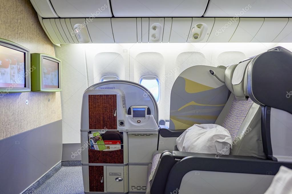 Inside Of Emirates Boeing 777 Stock Editorial Photo
