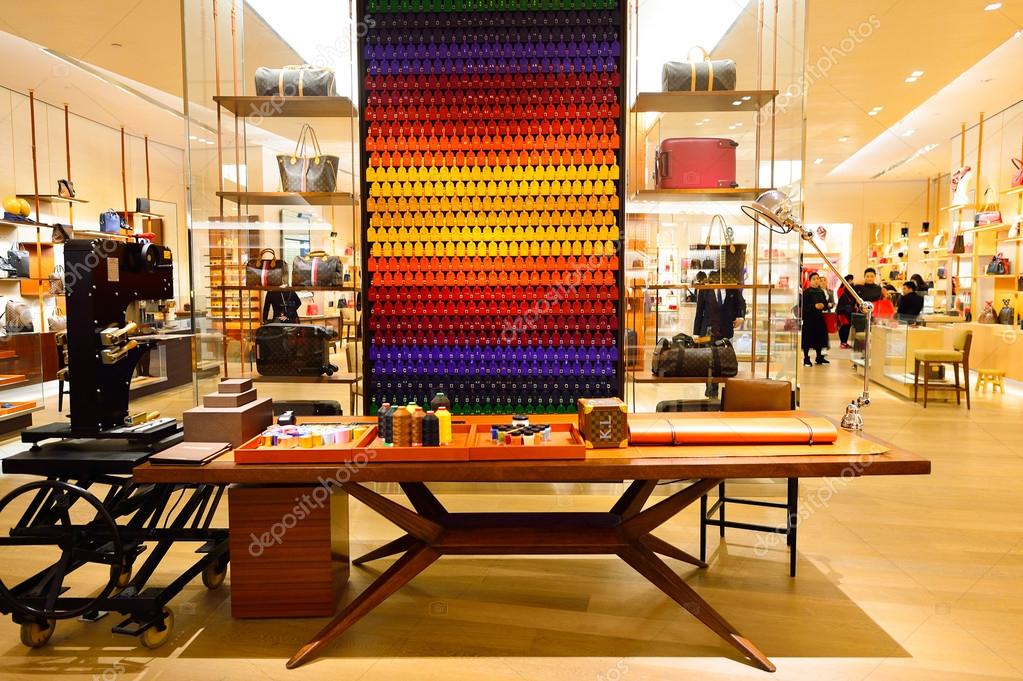 Louis Vuitton Boutique In Hong Kong Stock Photo, Picture and