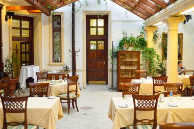 luxury restaurant interior in Prague