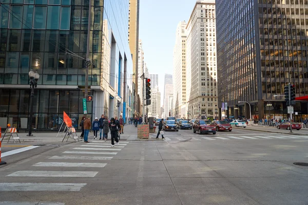 Ulicy w Chicago w ciągu dnia — Zdjęcie stockowe