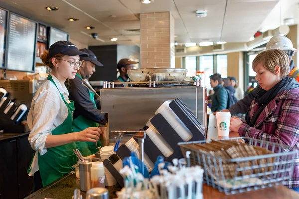 Washington på Starbucks Cafe — Stockfoto