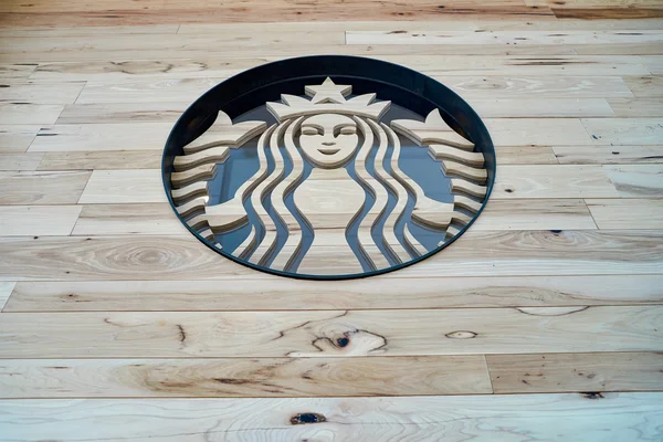 Logo of Starbucks Cafe — Stock Photo, Image