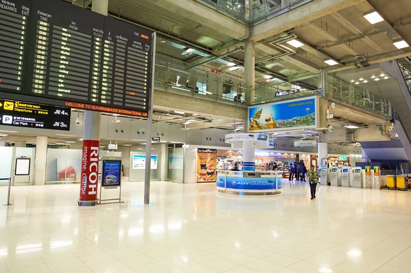 Vnitřní část letiště Suvarnabhumi — Stock fotografie