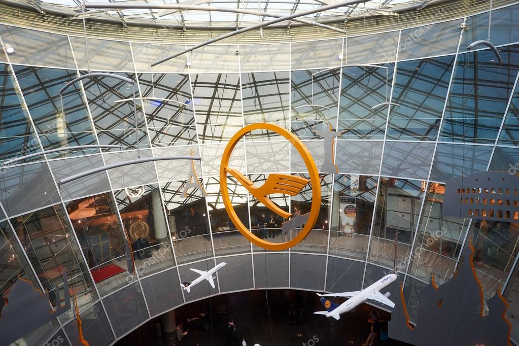 FRANKFURT, GERMANY - MARCH 13, 2016: inside of Frankfurt Airport. Frankfurt Airport is a major international airport located in Frankfurt and the major hub for Lufthansa