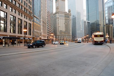 Street of Chicago at daytime clipart