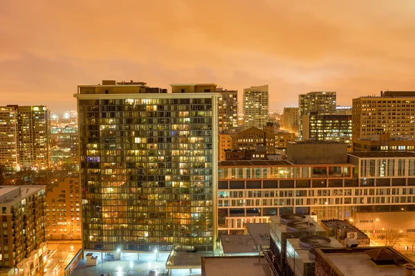 Vista de Chicago por la noche — Foto de Stock