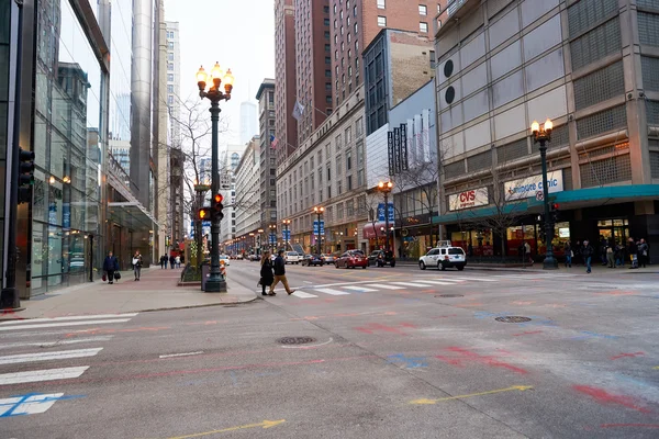 Ulicy w Chicago w ciągu dnia — Zdjęcie stockowe