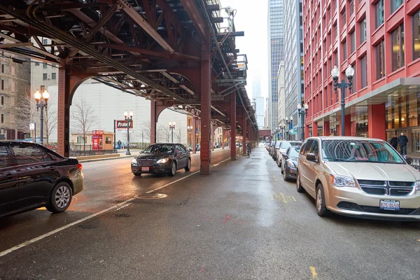 Straße von Chicago bei Tag — Stockfoto