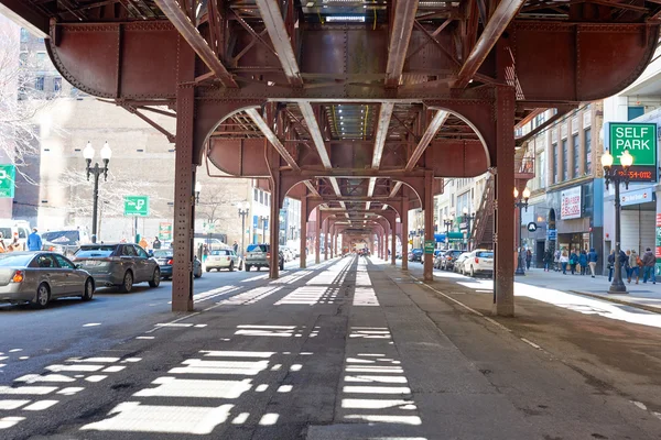 Street of Chicago at daytime — Stock Photo, Image