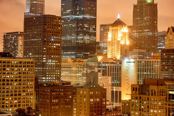 Vista di Chicago di notte — Foto Stock