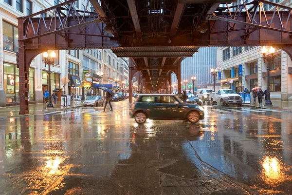 Straße von Chicago bei Tag — Stockfoto