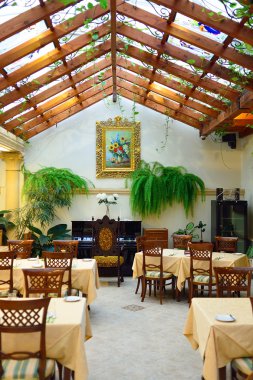 luxury restaurant interior in Prague