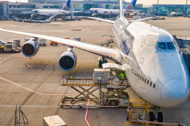 Lufthansa uçağı Frankfurt Havaalanı'na demirledi