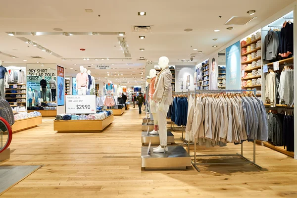 Inside of Uniqlo store — Stock Photo, Image