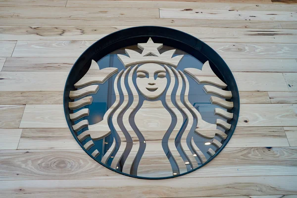 Logo of Starbucks Cafe — Stock Photo, Image