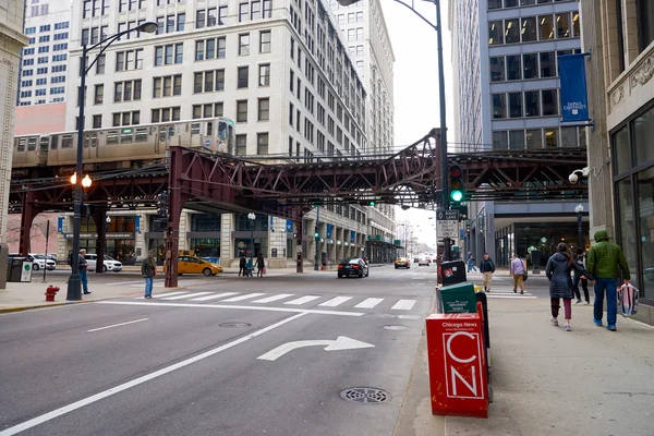 Street of Chicago at daytime — Stock Photo, Image