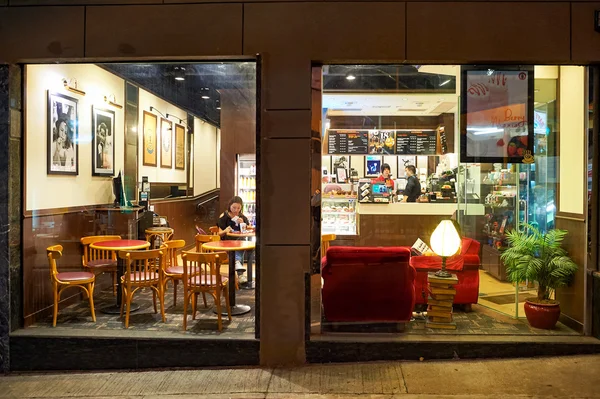 Pazifisches Kaffee-Café in der Nacht — Stockfoto