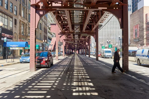 Ulicy w Chicago w ciągu dnia — Zdjęcie stockowe