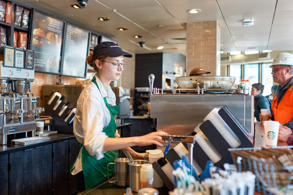 Washington at Starbucks Cafe