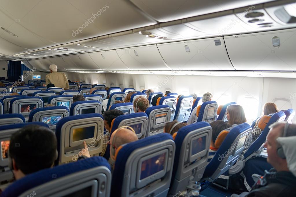 Inside Of Lufthansa Boeing 747 8 Stock Editorial Photo