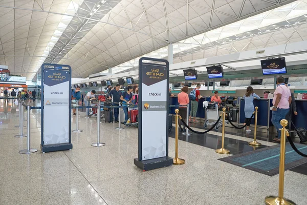 Design of Etihad check in counters — Stock Photo, Image