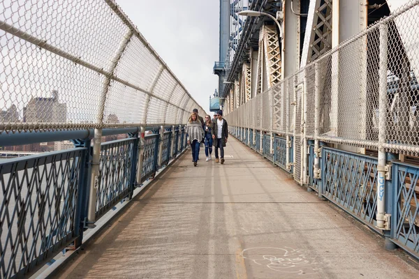 Passeio pedestre da ponte de Manhattan — Fotografia de Stock