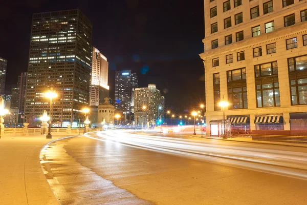Chicago nattetid — Stockfoto