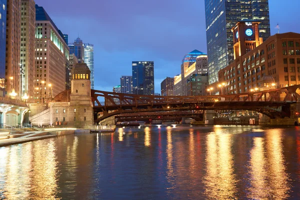 Chicago-Alkonyat időben — Stock Fotó