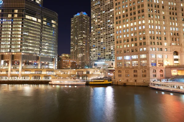 Chicago à noite — Fotografia de Stock