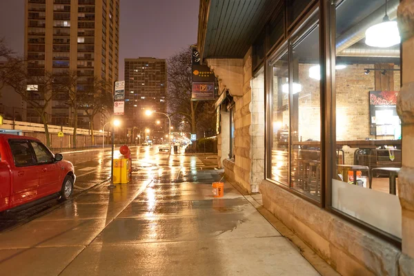 Chicago op moment van de nacht — Stockfoto