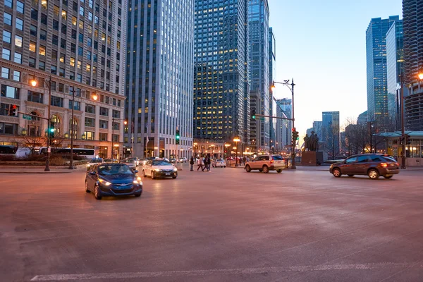 Chicago in the evening, usa — Stock Photo, Image