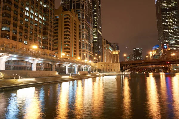 Chicago nattetid — Stockfoto