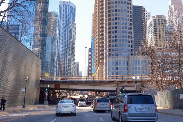 日中はシカゴ交通量 — ストック写真