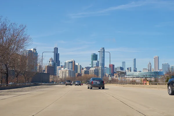 Chicago traffic in the daytime — Stock Photo, Image