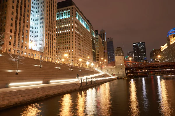 Chicago por la noche — Foto de Stock