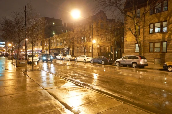 Chicago op moment van de nacht — Stockfoto