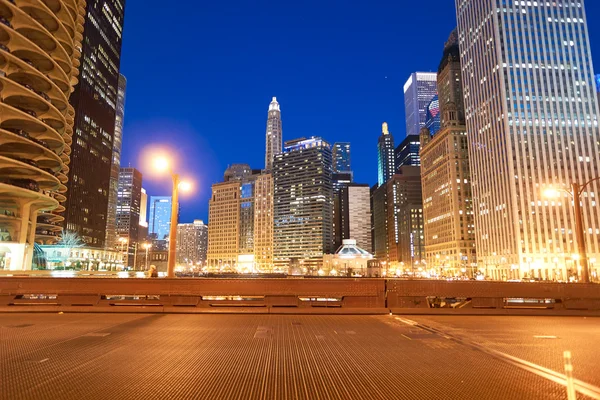Chicago at night time — Stock Photo, Image