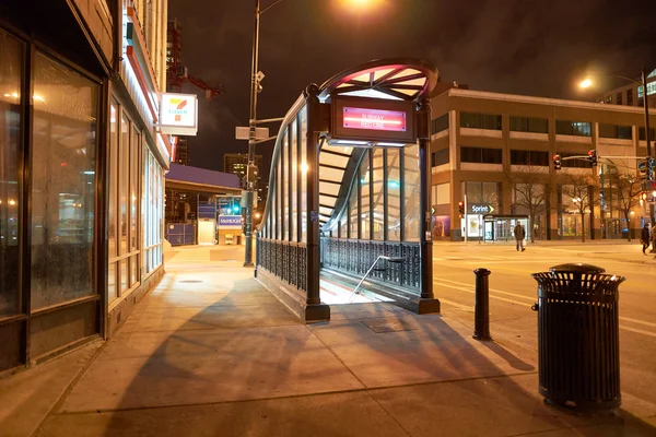 Chicago at night time — Stock Photo, Image