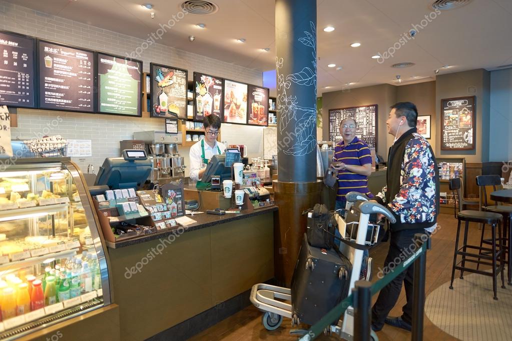 Starbucks at Shenzhen Bao'an International Airport – Stock Editorial
