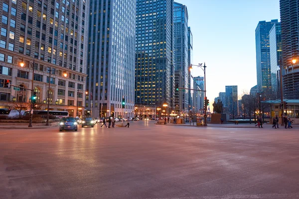 Chicago på kvällen, USA — Stockfoto