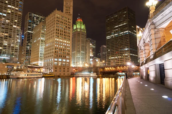 Chicago por la noche — Foto de Stock