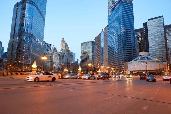 Chicago por la noche, EE.UU. —  Fotos de Stock