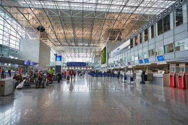 FRANKFURT AM MAIN, GERMANY - CIRCA JANUARY, 2020: Frankfurt am Main Havalimanı, Terminal 2.