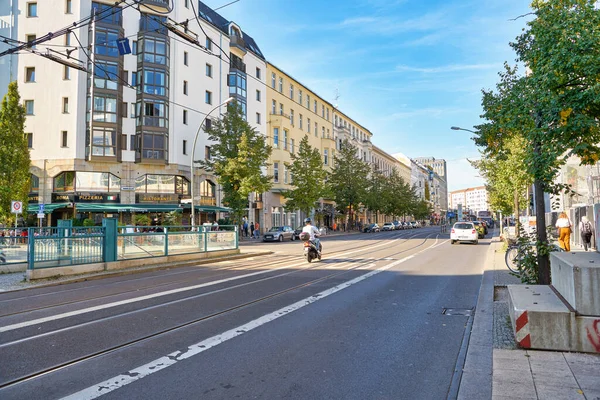 Berlino Germania Circa Settembre 2019 Veduta Stradale Una Strada Berlino — Foto Stock