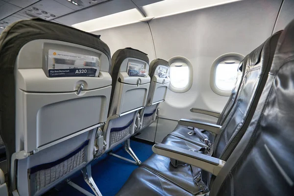 Frankfurt Main Alemanha Circa Janeiro 2020 Tiro Interior Airbus A320 — Fotografia de Stock