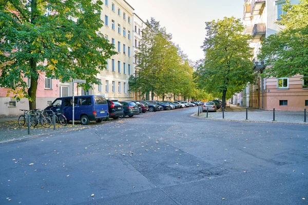 Berlim Alemanha Circa Septembro 2019 Vista Uma Rua Localizada Berlim — Fotografia de Stock