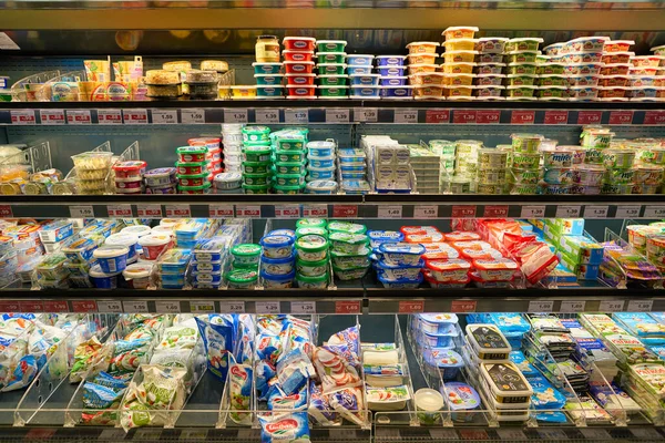 BERLIN, GERMANY - CIRCA SEPTEMBER, 2019: interior shot of Edeka supermarket in Berlin. — Stock Image Berlin Germany Circa September 2019 Interior Shot Edeka Supermarket Berlin Royalty Free Stock Photos