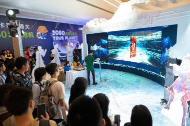 SHENZHEN, Çin - CIRCA Nisan 2019: Sony Expo 2019, Çin.