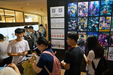 SHENZHEN, Çin - CIRCA Nisan 2019: Sony Expo 2019, Çin.